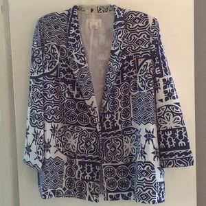 Blue & white lightweight blazer